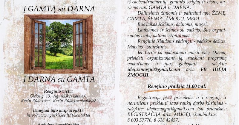 Į DARNĄ SU GAMTA – Į GAMTĄ SU DARNA